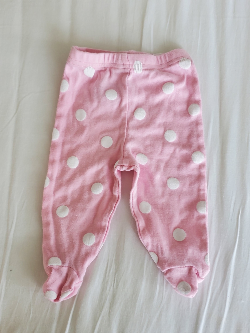 Gerber Pink Polka Dot Footed Baby Pants
